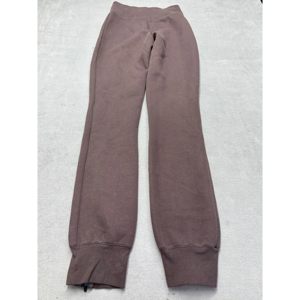 Nike Tech Fleece High Waisted Joggers Cacao Wow Brown Double Zip Pants Small NEW